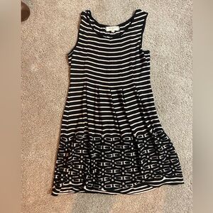 Max Studio Black and White Patterned Mini Dress